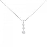 ミキモト スリーストーン ネックレス 0.60CT