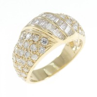 K18YG ダイヤモンド リング 1.59CT