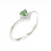 PT ハート グリーンガーネット リング 0.12CT