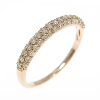 K18PG パヴェ ダイヤモンド リング 0.40CT