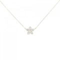 K18YG フラワー ダイヤモンド ネックレス 0.20CT