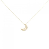 K18YG ムーン ダイヤモンド ネックレス 0.05CT