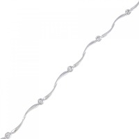 K18WG ダイヤモンド ブレスレット 0.17CT