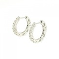 K18WG フープ ダイヤモンド ピアス 0.50CT