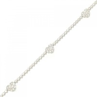 K18WG ハート ダイヤモンド ブレスレット 1.20CT
