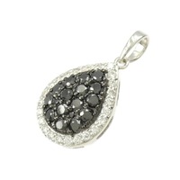 K18WG/K18BG ダイヤモンド ペンダント 1.13CT