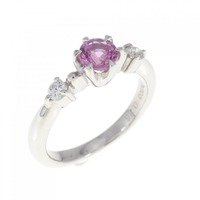 PT サファイヤ リング 0.36CT 拡散処理未検査