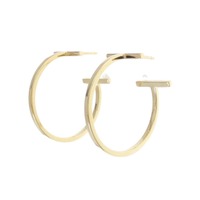 ティファニー Tワイヤー フープ ミディアム ピアス