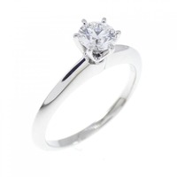 ティファニー クラシックソリティア リング 0.28CT F VVS2 3EXT
