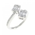 K18WG ダイヤモンド リング 0.43CT
