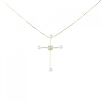 K18YG クロス アコヤパール ネックレス