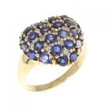 K18YG ハート サファイヤ リング 3.05CT