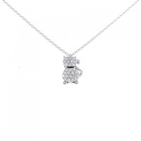 750WG キャット ダイヤモンド ネックレス