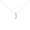 K18PG ダイヤモンド ネックレス 0.08CT
