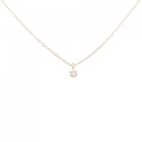K18YG ソリティア ダイヤモンド ネックレス 0.03CT