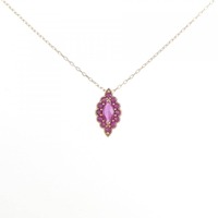 K18PG ルビー ネックレス 0.70CT