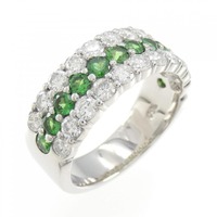 750WG グリーンガーネット リング 0.84CT