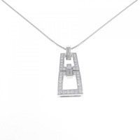 ホールマーク/K18WG ダイヤモンド ネックレス