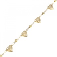 K18YG ハート ブレスレット