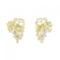 K18YG グレープ ダイヤモンド ピアス/イヤリング 0.40CT