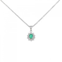 PT エメラルド ネックレス 0.32CT