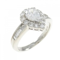 PT ダイヤモンド リング 0.712CT E I1 ペアシェイプ