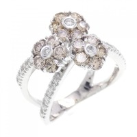 ポンテヴェキオ フラワー ダイヤモンド リング 1.10CT