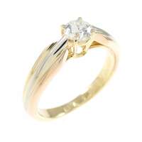 カルティエ ソリテール トリニティ リング 0.30CT F VS2