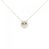 K18YG スマイル ダイヤモンド ネックレス 0.02CT