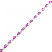 K18WG ルビー ブレスレット 5.50CT