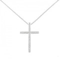セイレーン アズーロ クロス ダイヤモンド ネックレス 0.23CT
