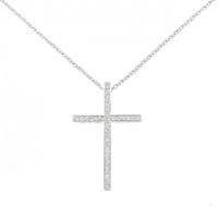 セイレーン アズーロ クロス ダイヤモンド ネックレス 0.23CT