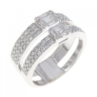 750WG ダイヤモンド リング 0.97CT