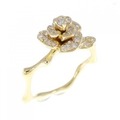 750YG ローズ ダイヤモンド リング 0.22CT