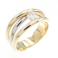 K18YG/PT ダイヤモンド リング 0.25CT