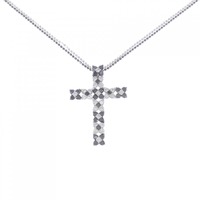ポンテヴェキオ クロス ダイヤモンド ネックレス 0.72CT