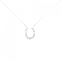 【新品】K18WG ホースシュー ダイヤモンド ネックレス 0.20CT