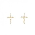 【新品】K18YG クロス ダイヤモンド ピアス 0.20CT