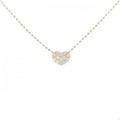 K18PG ハート ダイヤモンド ネックレス 0.12CT