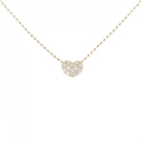 K18PG ハート ダイヤモンド ネックレス 0.12CT