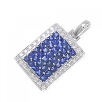 K18WG サファイヤ ペンダント 4.25CT