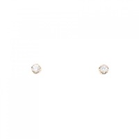 K18YG ソリティア ダイヤモンド ピアス 0.10CT