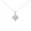 K18WG パライバトルマリン ネックレス 0.19CT