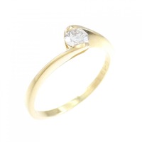 18KYG ソリティア ダイヤモンド リング 0.19CT