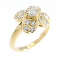 K18YG フラワー ダイヤモンド リング 0.20CT