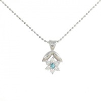 PT フラワー トルマリン ネックレス 0.016CT