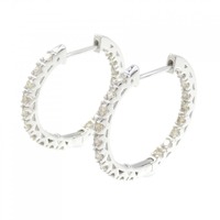 K18WG ダイヤモンド ピアス 0.50CT