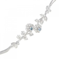 K18WG フラワー ダイヤモンド ブレスレット 0.50CT