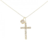 K18YG 2WAY クロス ダイヤモンド ネックレス 0.3CT
