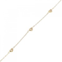 K18YG ハート ブレスレット